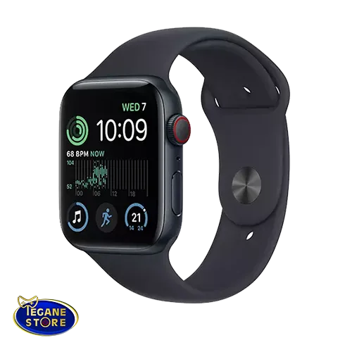 قیمت و خرید اپل واچ SE 2024 سایز 40mm رنگ Midnight با بند اسپرت سیلیکونی | نسل جدید با GPS و بدنه آلومینیومی